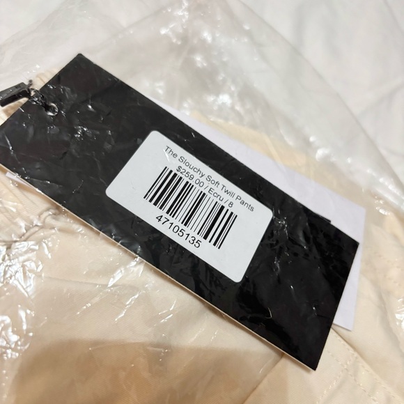 New RUTI The Slouchy Soft Twill Pants - in the color Ecru. SIZE 8 - Picture 4 of 5